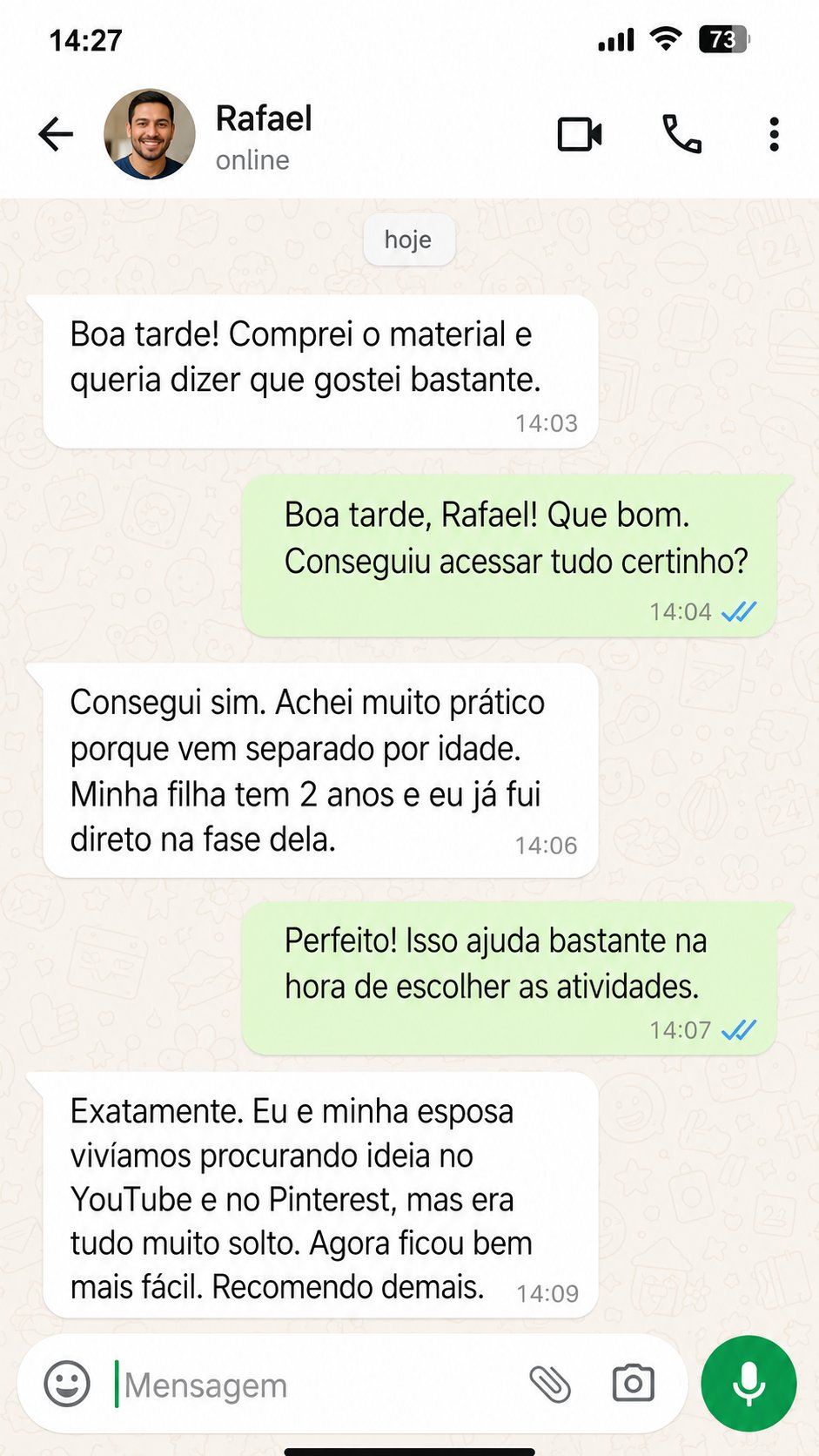 Depoimento do Rafael sobre o Kit Primeiros Passos